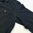カルバンクライン Calvin Klein 長袖シャツ 無地 黒シャツ メンズM
