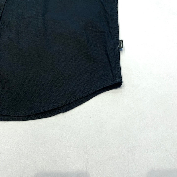 カルバンクライン Calvin Klein 長袖シャツ 無地 黒シャツ メンズM