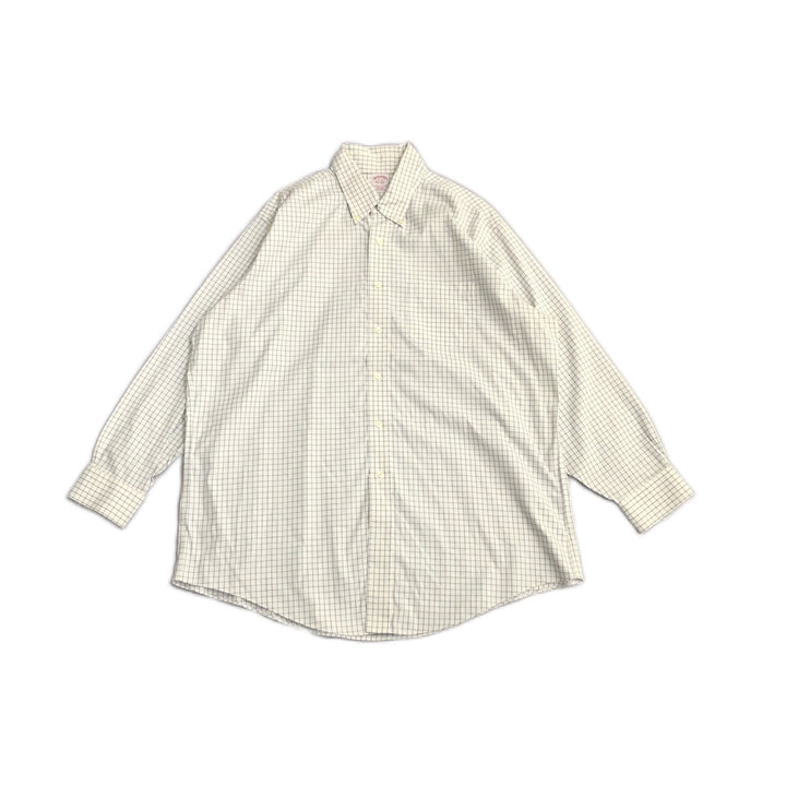 ブルックスブラザーズ 古着 BDシャツ ホワイト チェック 2XL
