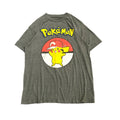 ポケモン 古着 Tシャツ アニメT ピカチュウ グレー L