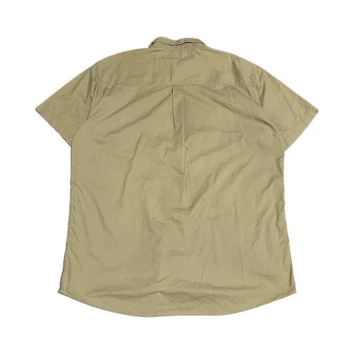 カーハート 古着 半袖シャツ ワークシャツ ベージュ XXL