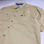 カーハート 古着 半袖シャツ ワークシャツ ベージュ XXL