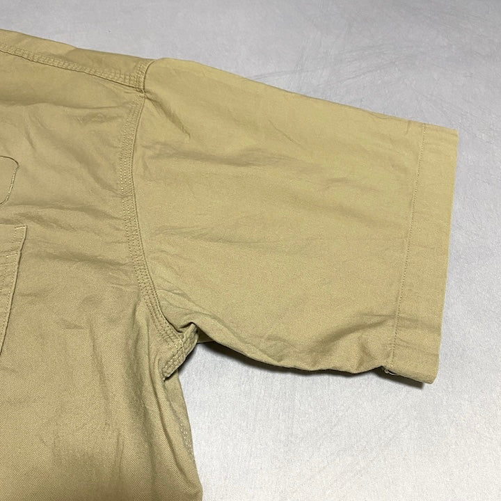 カーハート 古着 半袖シャツ ワークシャツ ベージュ XXL