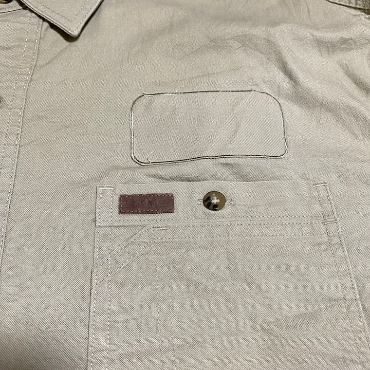 カーハート 古着 半袖シャツ ワークシャツ ベージュ XXL