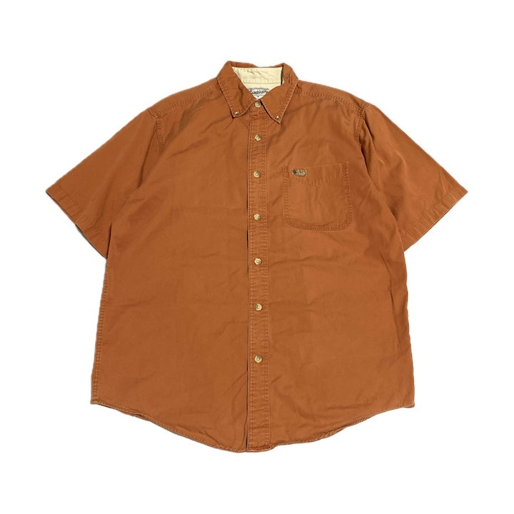 カーハート Carhartt 半袖シャツ ワンポイントロゴ グレー メンズM