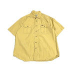 カーハート Carhartt 半袖シャツ ワークシャツ イエロー 黄 無地 メンズL