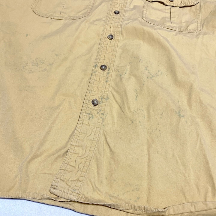 カーハート Carhartt 半袖シャツ ワークシャツ イエロー 黄 無地 メンズL