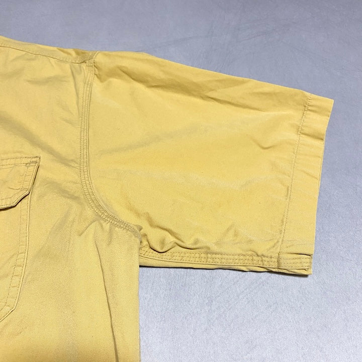 カーハート Carhartt 半袖シャツ ワークシャツ イエロー 黄 無地 メンズL