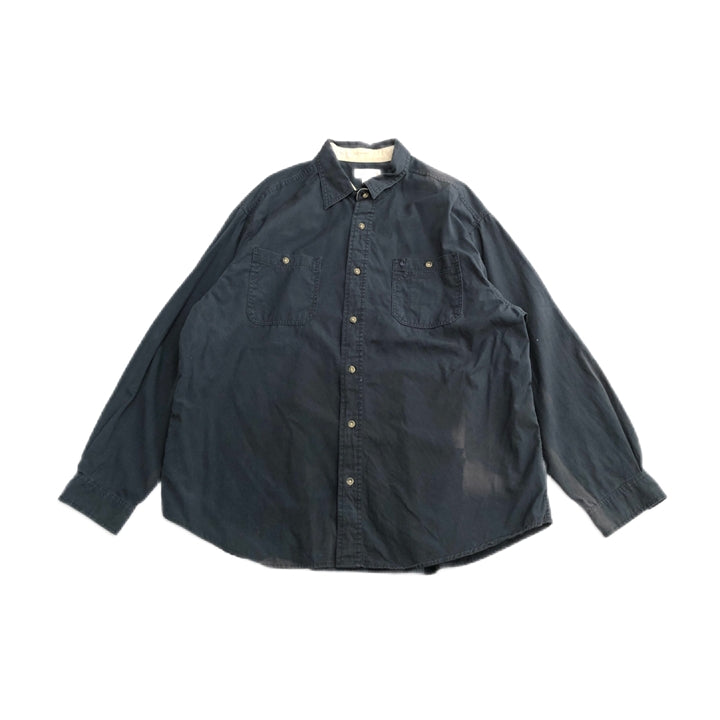 カーハート 古着 長袖シャツ オーバーサイズ 刺繍ロゴ 2XL