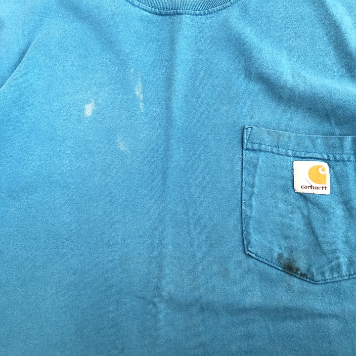 カーハート 古着 Tシャツ ワンポイントロゴ ポケット L