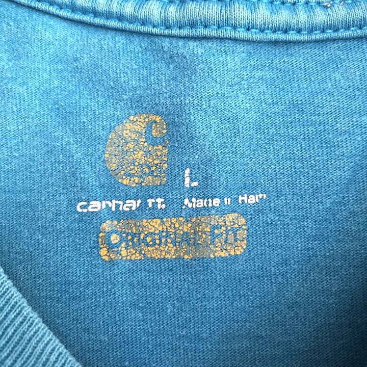 カーハート 古着 Tシャツ ワンポイントロゴ ポケット L