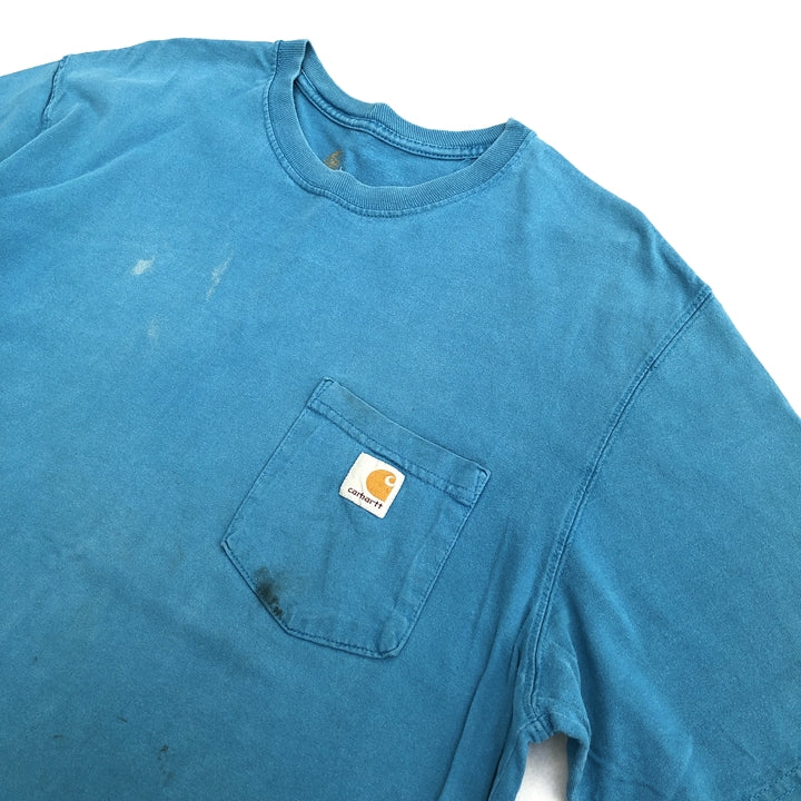 カーハート 古着 Tシャツ ワンポイントロゴ ポケット L