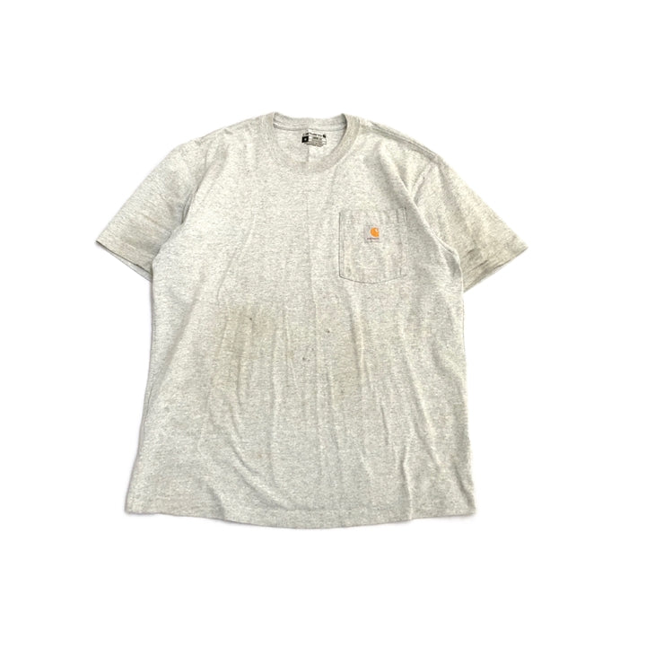 カーハート 古着 Tシャツ ワンポイントロゴ ポケット M