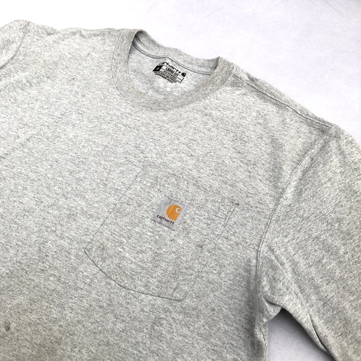 カーハート 古着 Tシャツ ワンポイントロゴ ポケット M