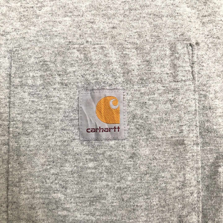 カーハート 古着 Tシャツ ワンポイントロゴ ポケット M