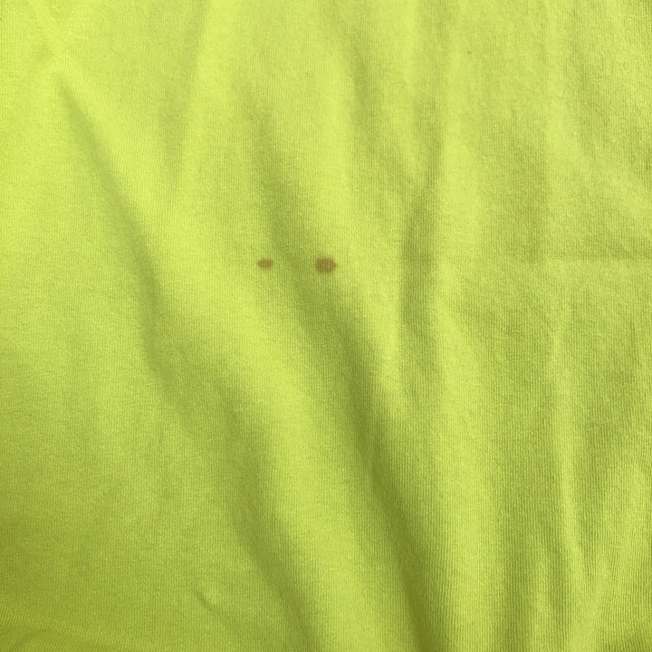 カーハート 古着 Tシャツ ワンポイントロゴ 蛍光色 XXL