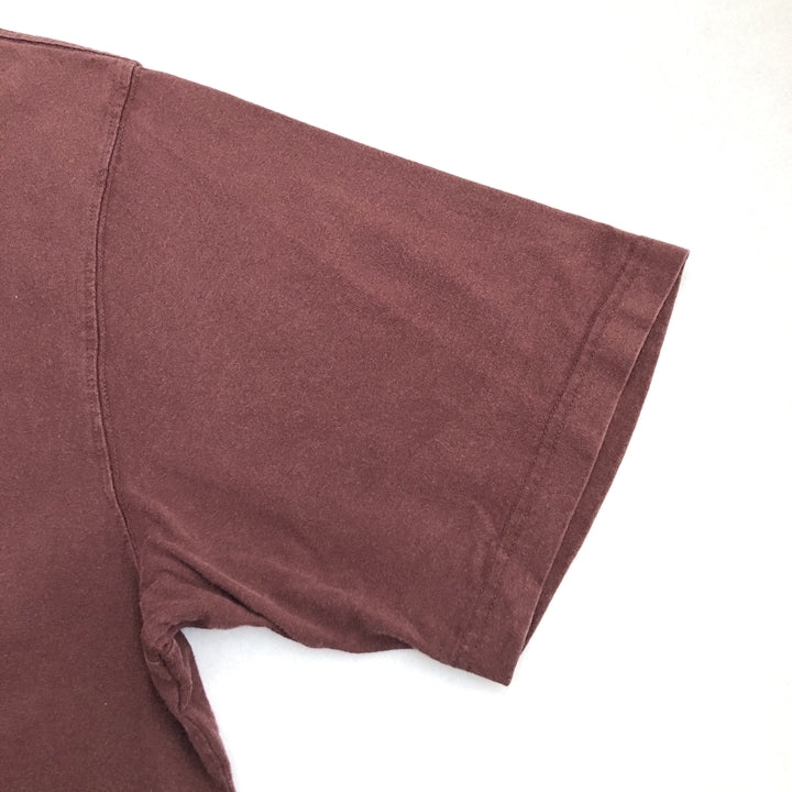 カーハート 古着 Tシャツ ワンポイントロゴ えんじ XXL