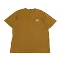 カーハート 古着 Tシャツ ワンポイントロゴ ライトブラウン M
