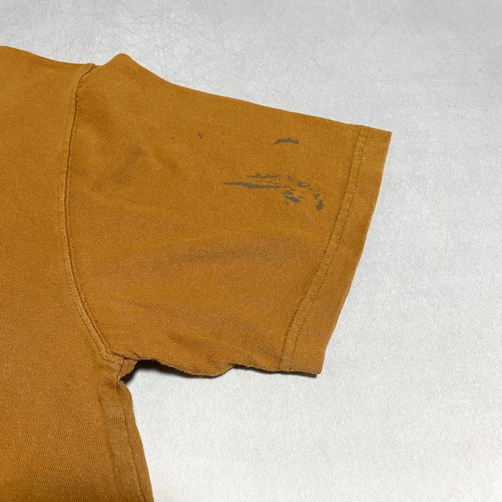 カーハート 古着 Tシャツ ワンポイントロゴ ライトブラウン M