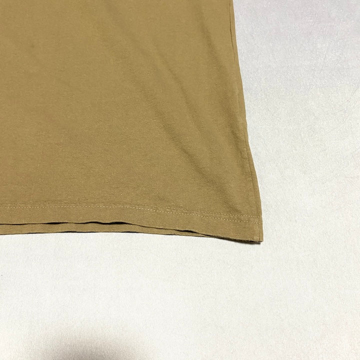 カーハート 古着 Tシャツ ワンポイントロゴ ベージュ XXL