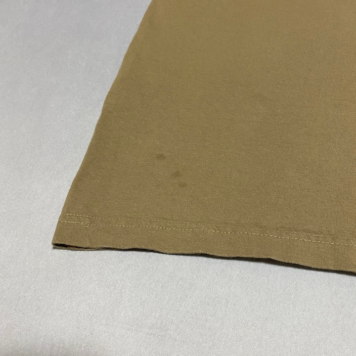 カーハート 古着 Tシャツ ワンポイントロゴ ベージュ XXL