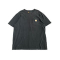 カーハート 古着 Tシャツ ワンポイントロゴ ネイビー L