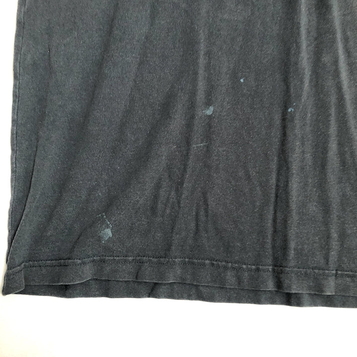 カーハート 古着 Tシャツ ワンポイントロゴ ネイビー L