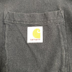 カーハート 古着 Tシャツ ワンポイントロゴ ネイビー L