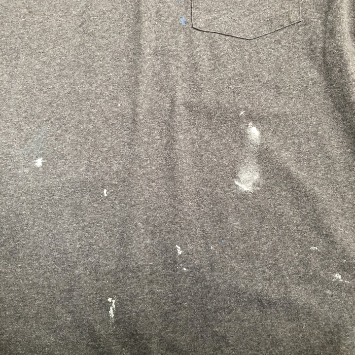 カーハート 古着 Tシャツ ワンポイントロゴ ダークグレー L