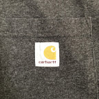 カーハート 古着 Tシャツ ワンポイントロゴ ダークグレー L