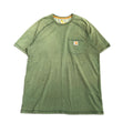 カーハート 古着 Tシャツ ワンポイントロゴ グリーン L