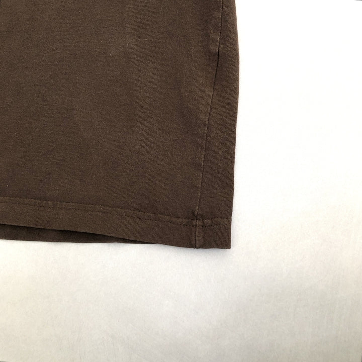 カーハート 古着 Tシャツ ワンポイントロゴ ブラウン XL