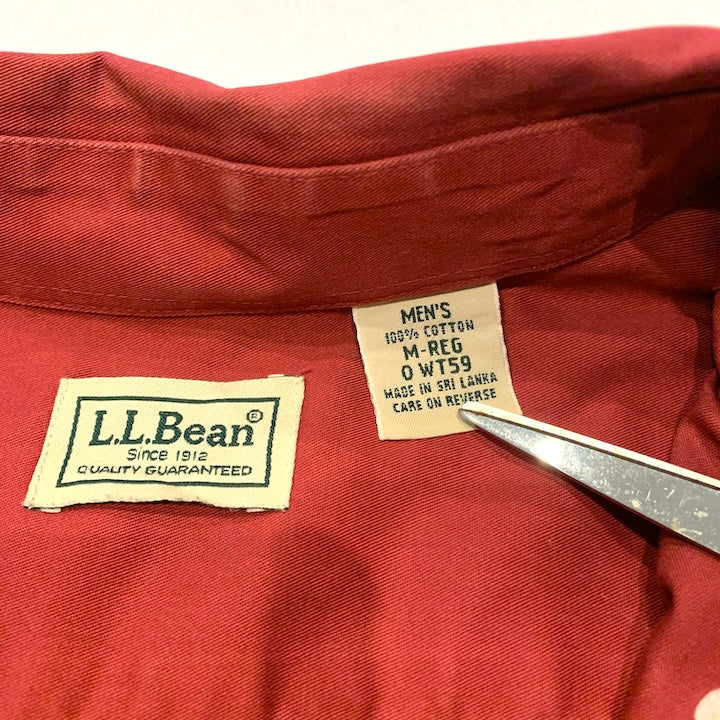 エルエルビーン L.L.Bean 長袖シャツ BDシャツ 無地 コットン メンズM