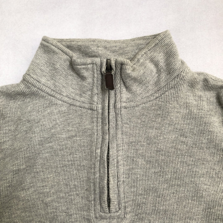 チャップス 古着 ニット ハーフジップ セーター 刺繍ロゴ L