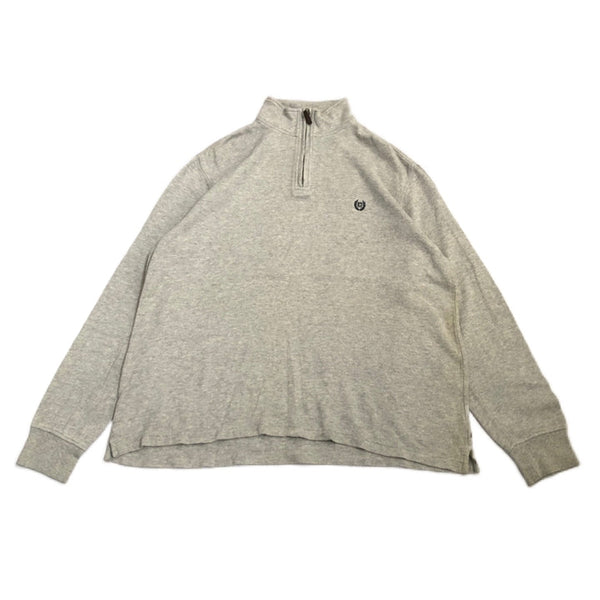 チャップス 古着 ニット ハーフジップ セーター 刺繍ロゴ L