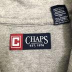 チャップス 古着 ニット ハーフジップ セーター 刺繍ロゴ L