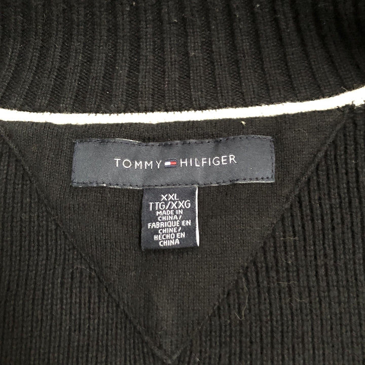 トミーヒルフィガー 古着 ニット セーター フルジップ XXL