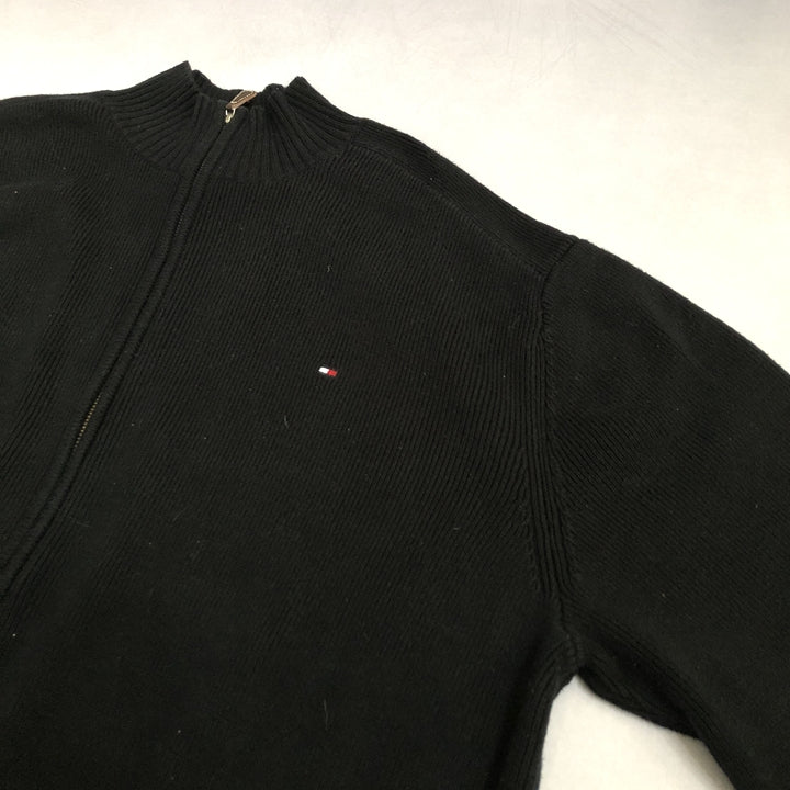 トミーヒルフィガー 古着 ニット セーター フルジップ XXL