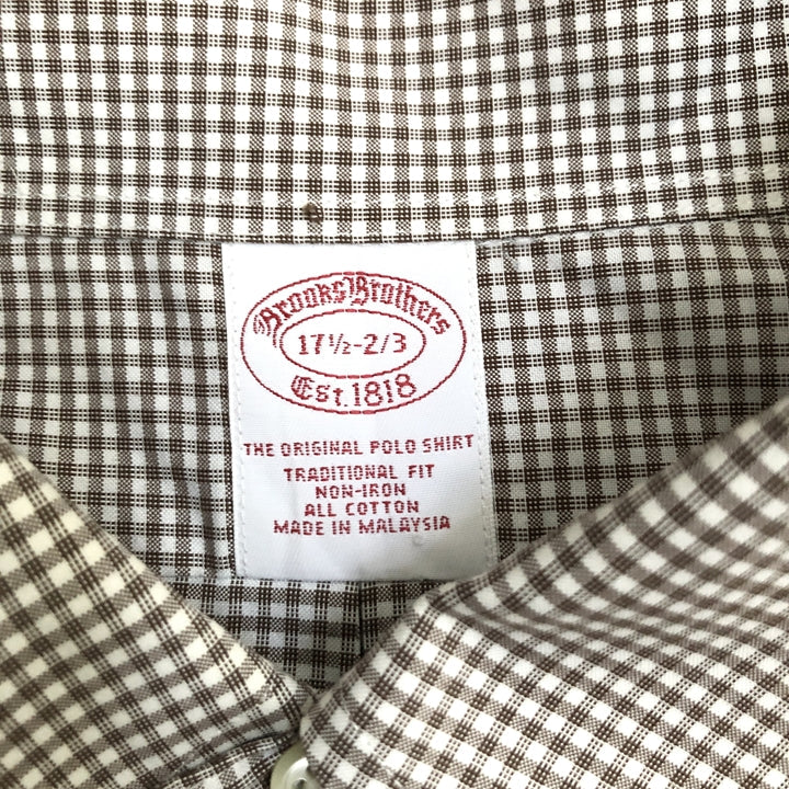 ブルックスブラザーズ Brooks Brothers 長袖シャツ BDシャツ チェック メンズ4XL