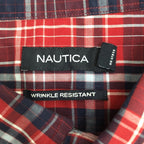 ノーティカ NAUTICA 長袖シャツ BDシャツ チェック 刺繍ロゴ メンズ2XL