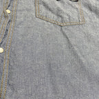 キー 古着 半袖シャツ ワークシャツ ブルー 2XL