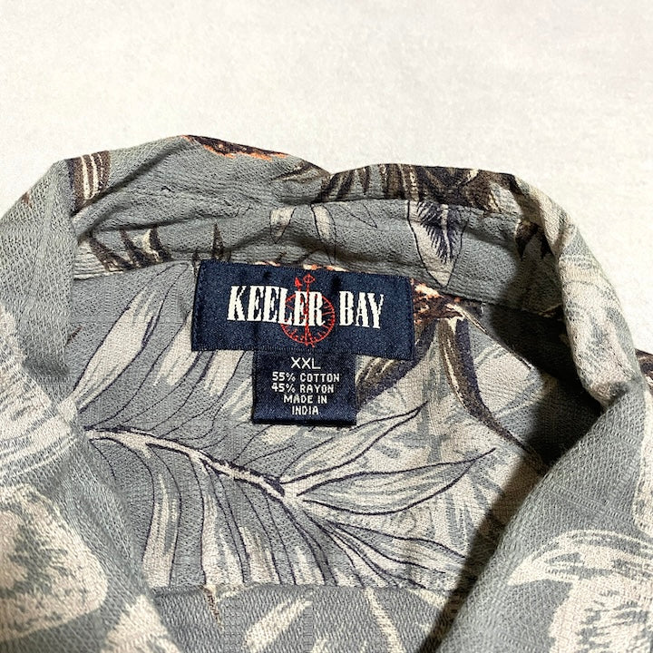 キーラーベイ 古着 半袖シャツ アロハシャツ 柄シャツ 2XL