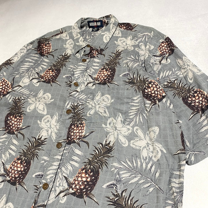 キーラーベイ 古着 半袖シャツ アロハシャツ 柄シャツ 2XL