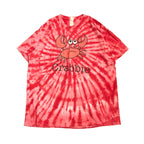 ギルダン GILDAN Tシャツ カニ タイダイ柄 レッド メンズXL