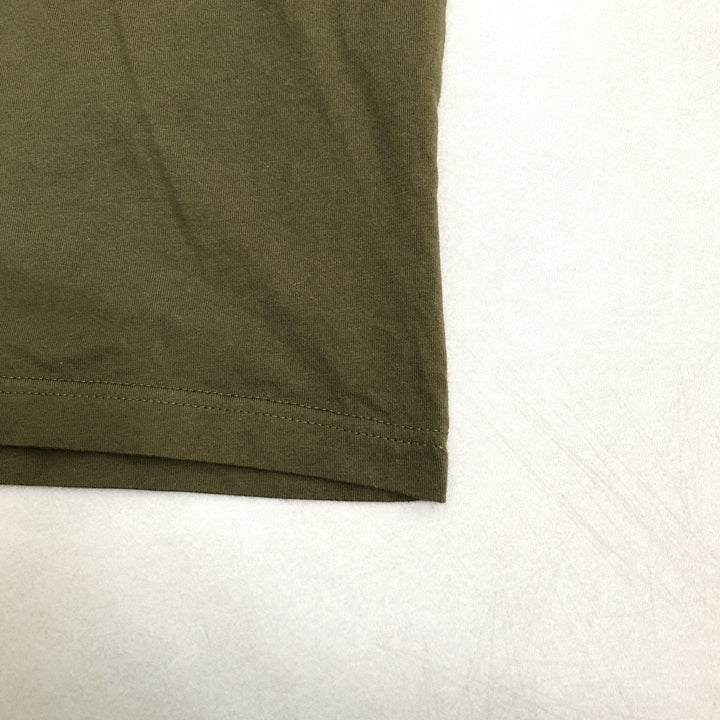 ディッキーズ Dickies Tシャツ ワンポイントロゴ カーキ 無地 メンズ2XL