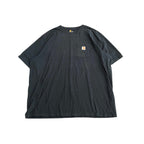 カーハート 古着 Tシャツ ワンポイントロゴ ネイビー 3XL