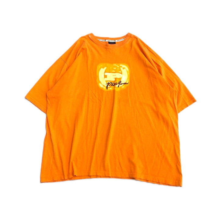 ファットファーム 古着 Tシャツ USA製 オレンジ オーバーサイズ 2XL