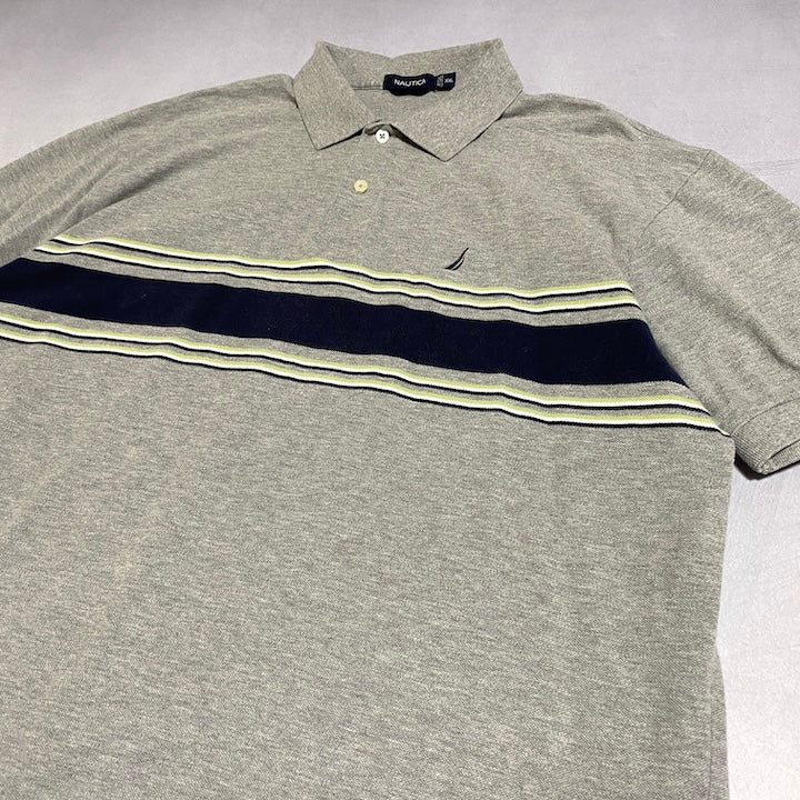 ノーティカ NAUTICA 半袖ポロシャツ 刺繍ロゴ オーバーサイズ メンズ2XL