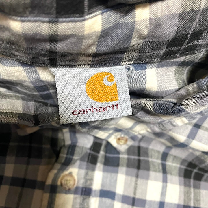 カーハート 古着 半袖シャツ チェックシャツ XXL