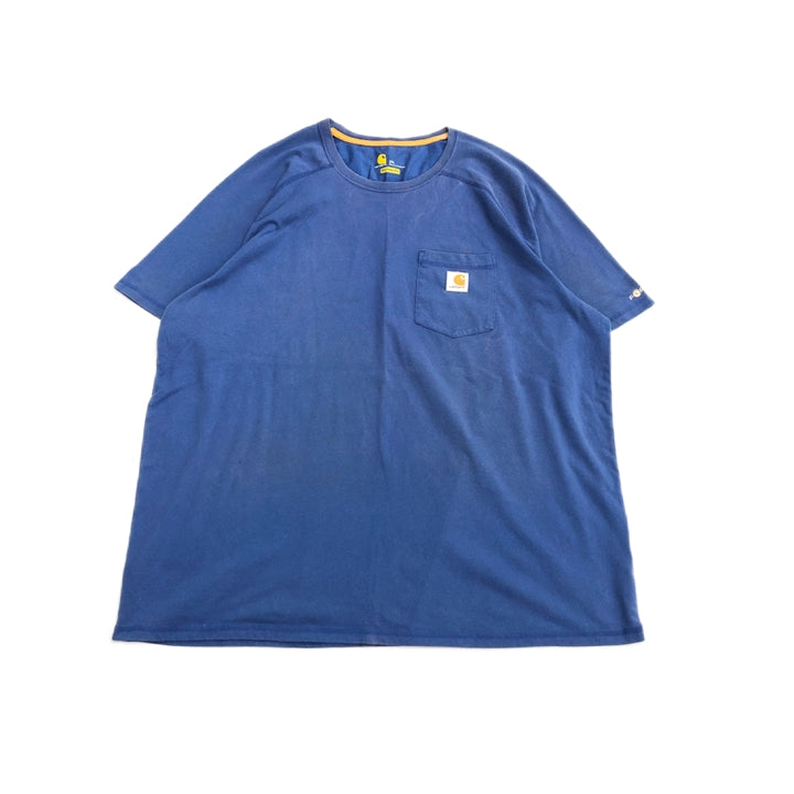 カーハート 古着 Tシャツ ブルー オーバーサイズ XXL